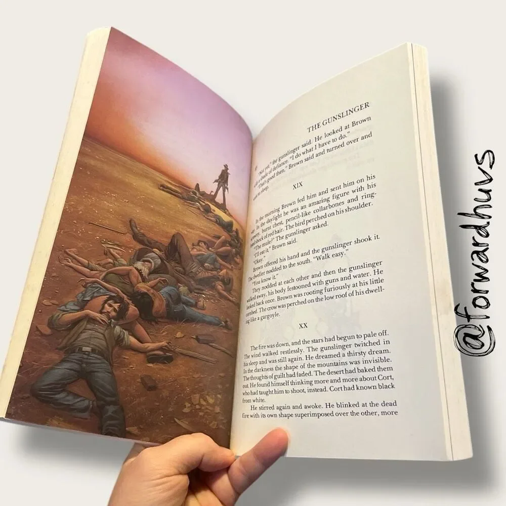 The Dark Tower: The Gunslinger – King – Plume First Printing 1988 – Color Illust